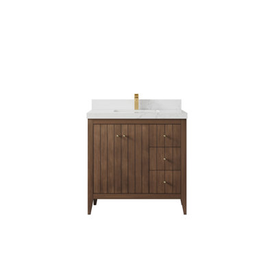Meuble-lavabo simple 36 po avec plateau Atlanta