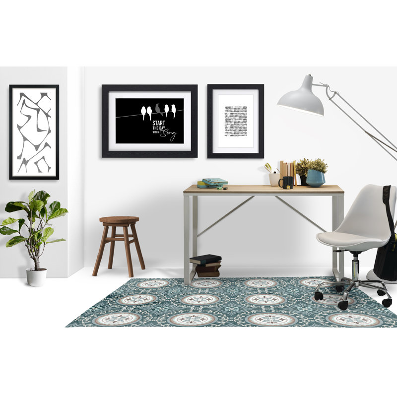 Tapis de chaise rectangulaire Juga, L 48 po x L 72 po, Émeraude