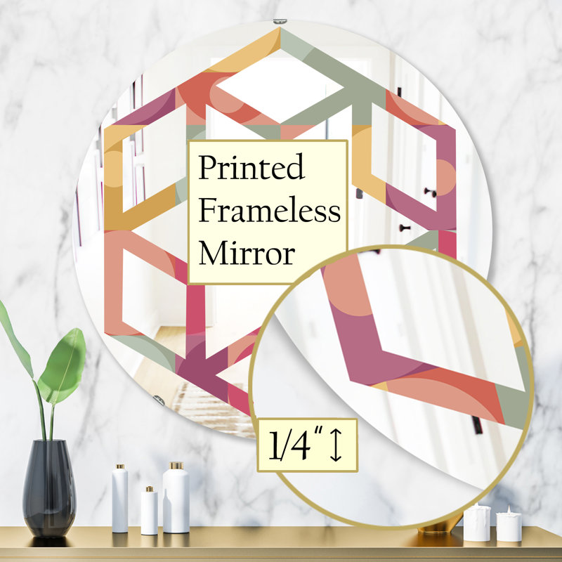 Miroir mural Hexagon Star, H 23,6 po x l 23,6 po