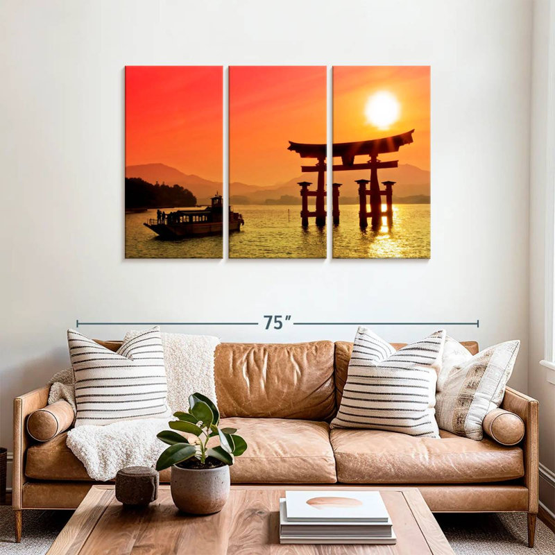 Lilie Miyajima Torii Gate Sunset, 36" H x 57" W