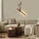 Dimmable Walnut Wall Lamp with Vase