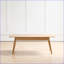 Natural Solid Oak Coffee Table with 2 Drawers - Living Room, Easy Assembly &amp; Robot-Clean Ready