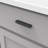 Streamline Collection Rectangular Pull - 3" Center to Center Cabinet Pull Flat Onyx - Contemporary Hardware for Drawers & Cabinets-115140339-115140342