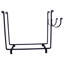 Handcrafted Large Rectangle Fireplace Log Rack Black