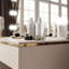 Algert Dressing Table with Mirror And LED Light Bulbs