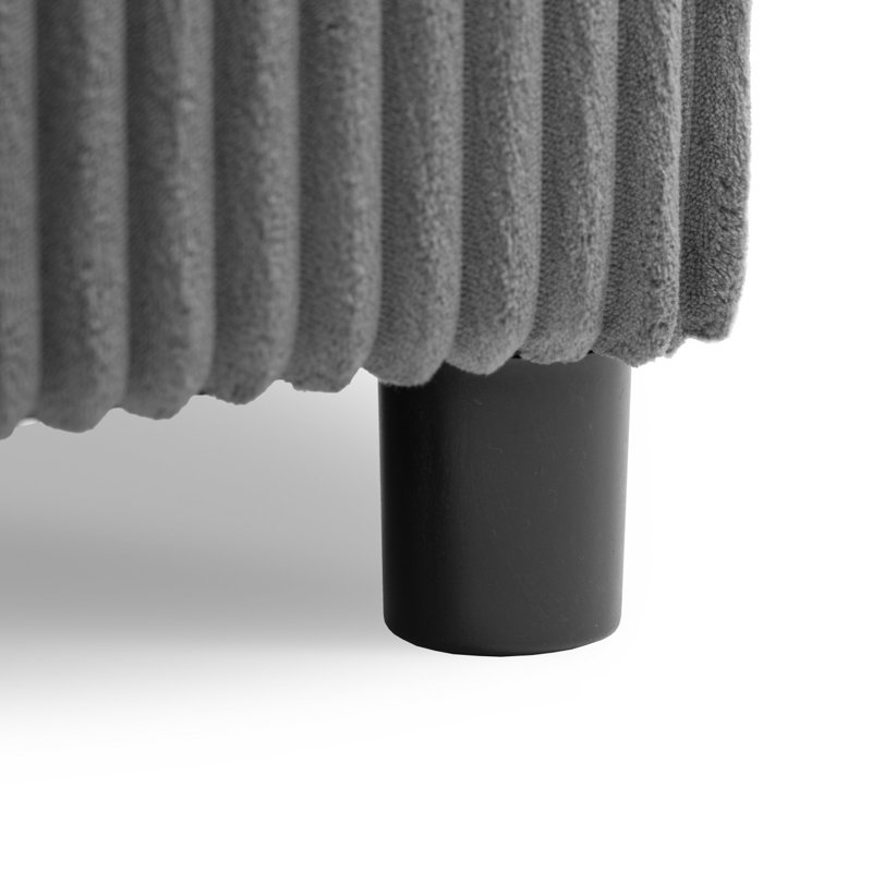 Canapé modulaire en velours côtelé de 114 po avec Bluetooth et rangement pour le salon