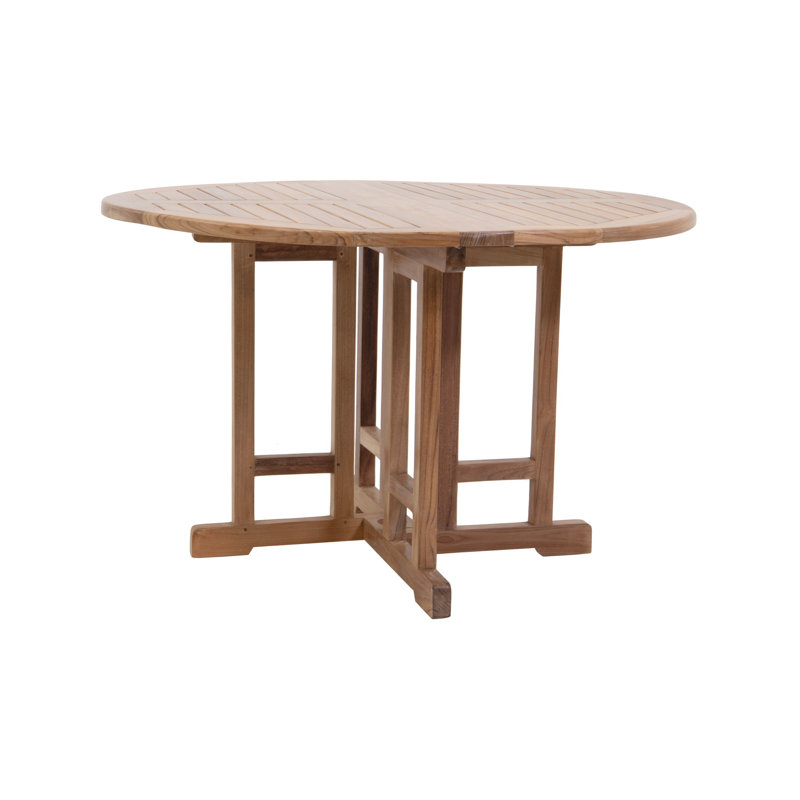 Jamer Outdoor Round Teak Dining Table
