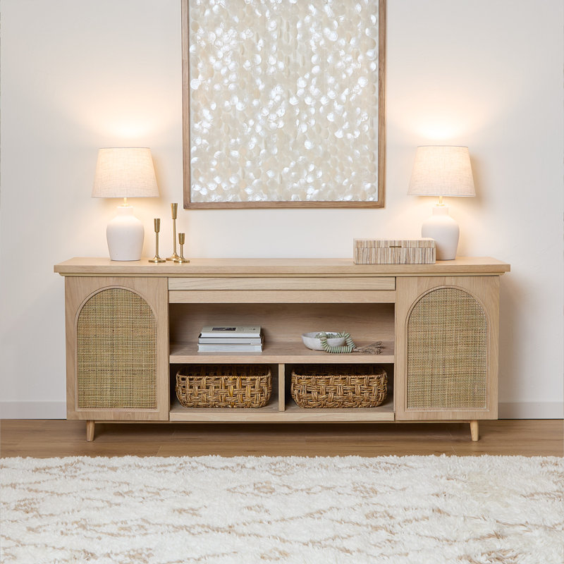 Dahlia 76" TV Stand in White Oak
