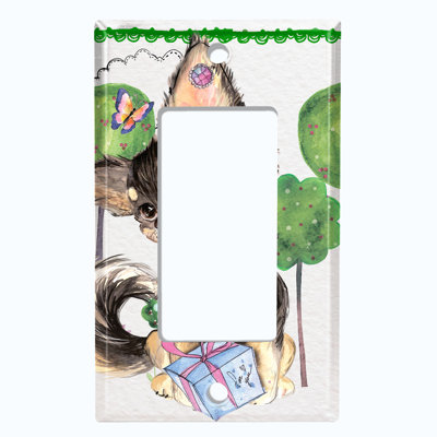 Plaque murale berçante mignonne à 1 papillon