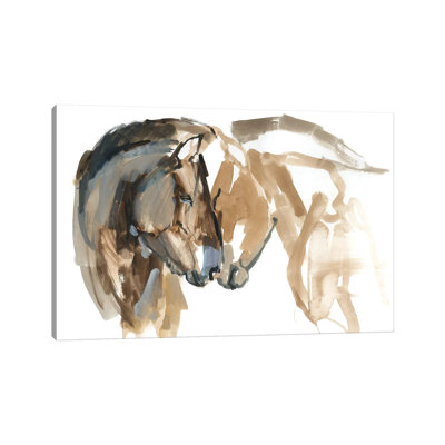 Nose To Nose (Przewalski) by Mark Adlington - Wrapped Canvas Gallery-Wrapped Canvas Giclée