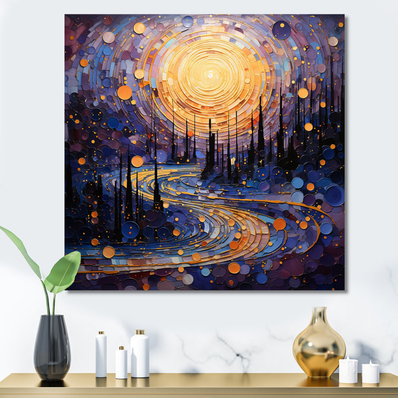 " Mystic Mosaic II ", Wrapped Canvas, 16" H x 16" W x 1" D