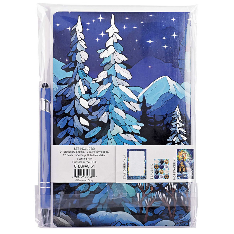 Journal Stationery Set Blue O Holy Night