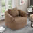 360° Compression Swivel  Accent Chair Sofa, Upholstered Swivel Barrel Sofa Chair With A Throw Pillow For Living Room, Bedroom, Office And Hotel-29325400
