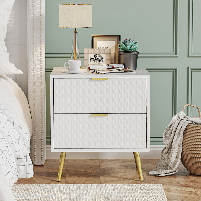 Table de chevet Nielsine, Blanc