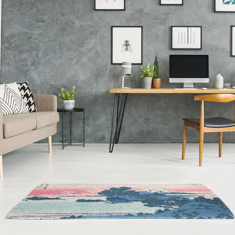 Tapis bleu / rouge Shichiri Beach in Sagami, Rectangle 3 pi x 5 pi