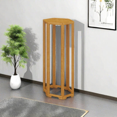 Solid Wood Hexagonal Plant Stand