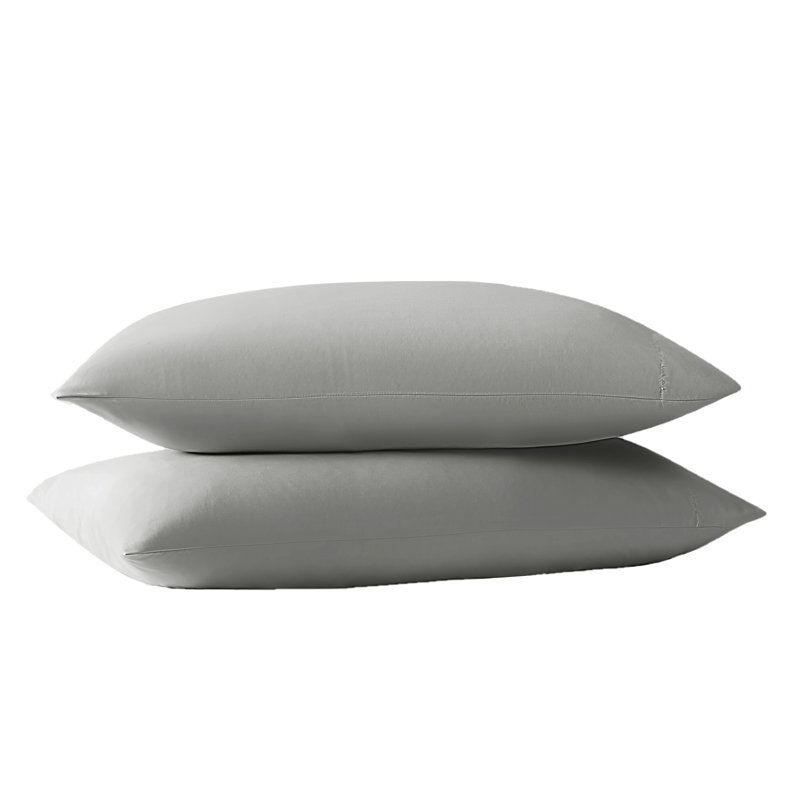 2 Piece Guest Room Pillowcase Case Pack, Gray, King Pillowcase Case Pack