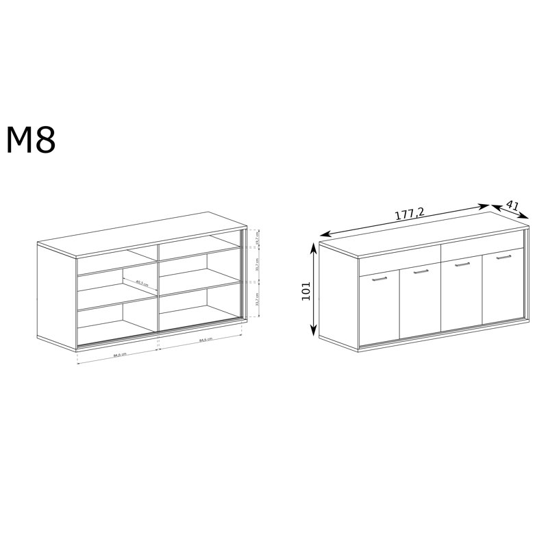 Tekia 177cm Sideboard