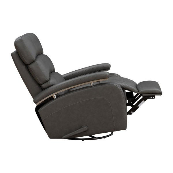 Fauteuil inclinable manuel Elpida Homerun gris foncé, Dark Gray Leather Match