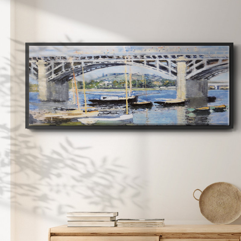 Le pont sur la seine, 1874 - Toile encadrée, H 24 po x l 60 po