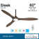 60" Sleek 3 - Blade LED Smart Standard Ceiling Fan with Remote Control and Light Kit Included