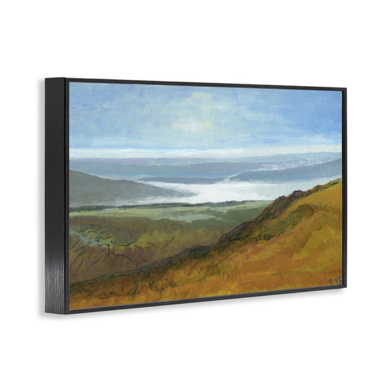 Vaste Serene Hills, giclée encadrée, design par Dita Jacobovitz, H 12 po x l 18 po, Giclée encadrée noir minuit
