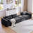 Compression Upholstered Sectional Sofa (Gray)