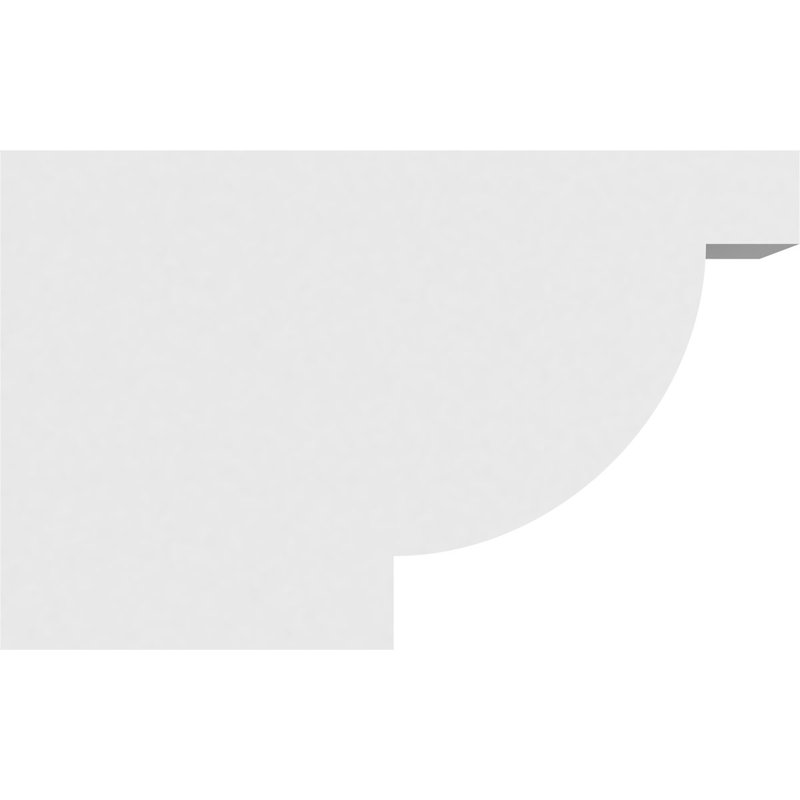 Queue de chevron standard en PVC de qualité architecturale Alpine, H 10 po x L 6 po x P 16 po