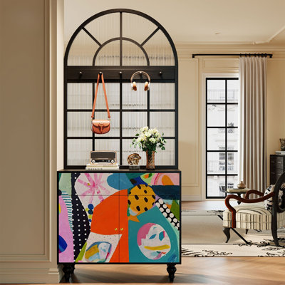 Matisse abstract art screen cabinet