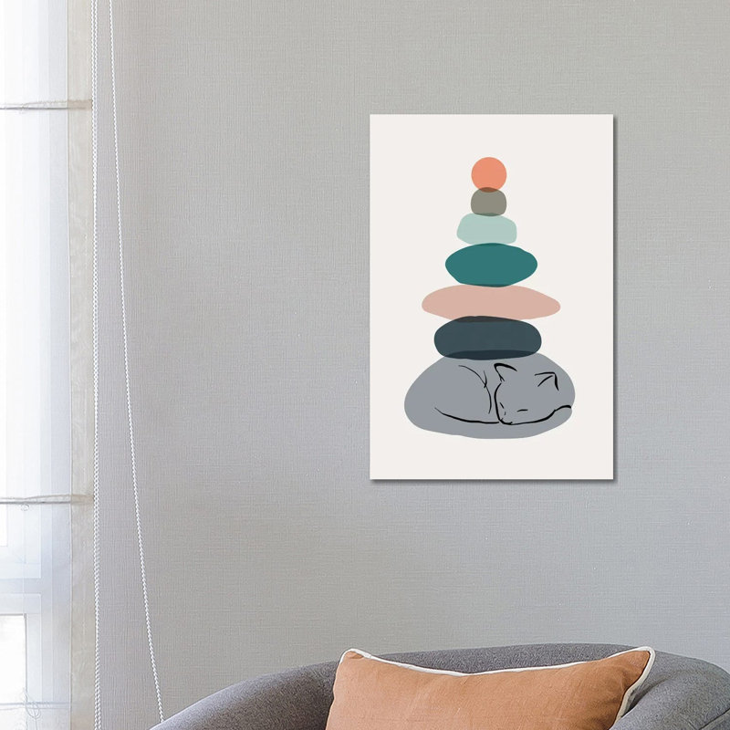 Cat Landscape LVIII by Lim Heng Swee - Wrapped Canvas Print, 66.04cm H x 66.04cm W x 1.905cm D