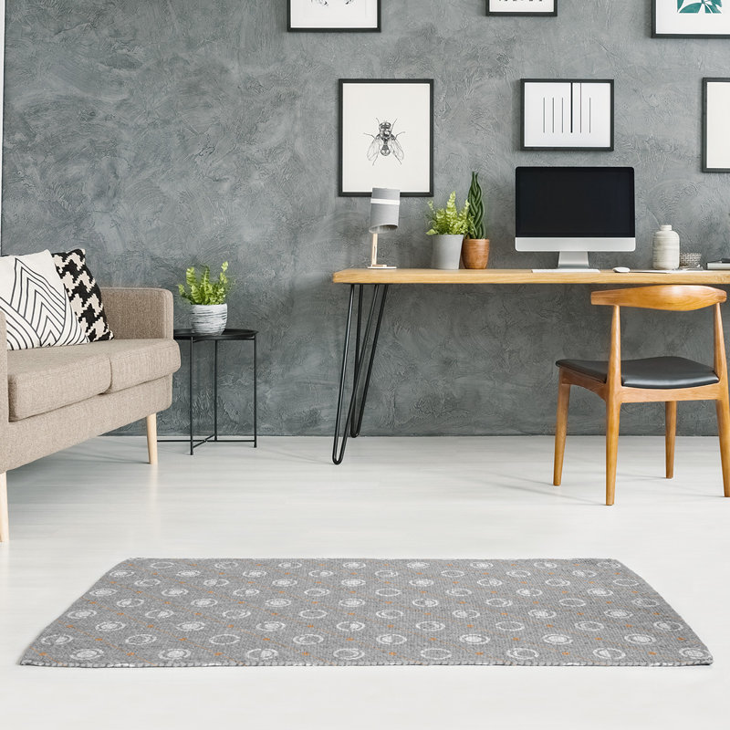 Tapis gris/zone blanche moon phases, Rectangle 4 pi x 6 pi