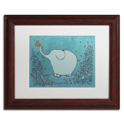 « jardin éléphant » par carla martell, art encadré