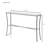 Elegant Gold 48 Inch Console Table with Tempered Glass Top