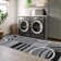 Geometric Machine Washable Rug with Rubber Backing for Living Room Modern Non-Slip Dining Room Rug Easy-Cleaning Floor Carpet for Bedroom