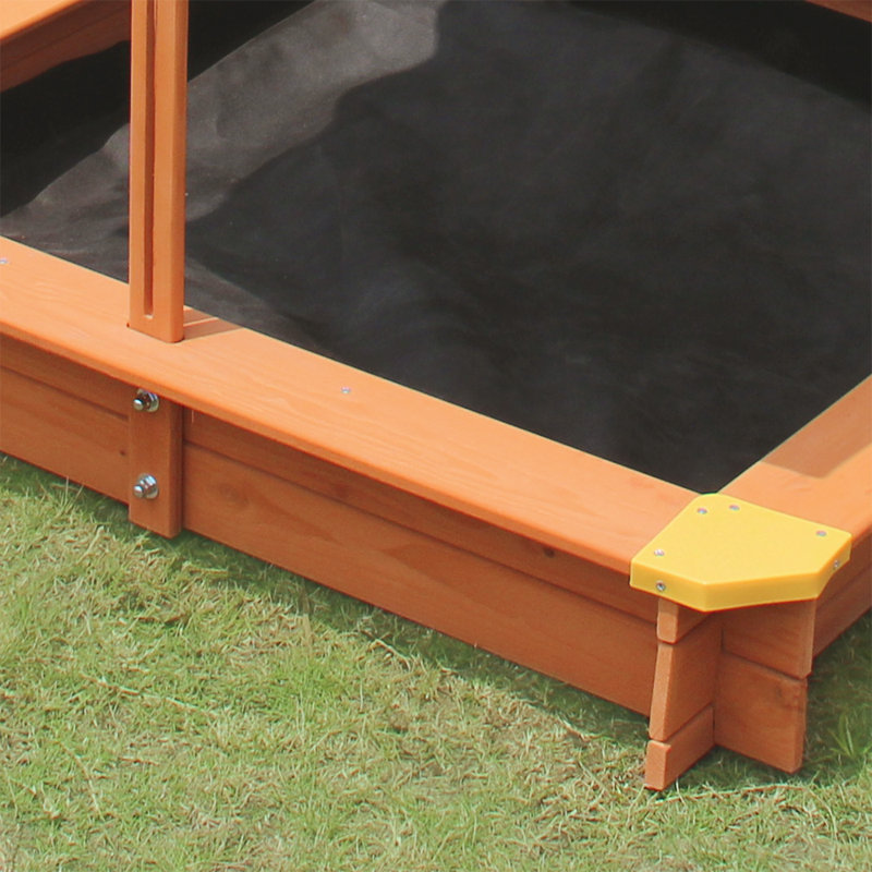 Sunside Sails Winslow 46.5'' x 46.5'' Solid Wood Sandbox