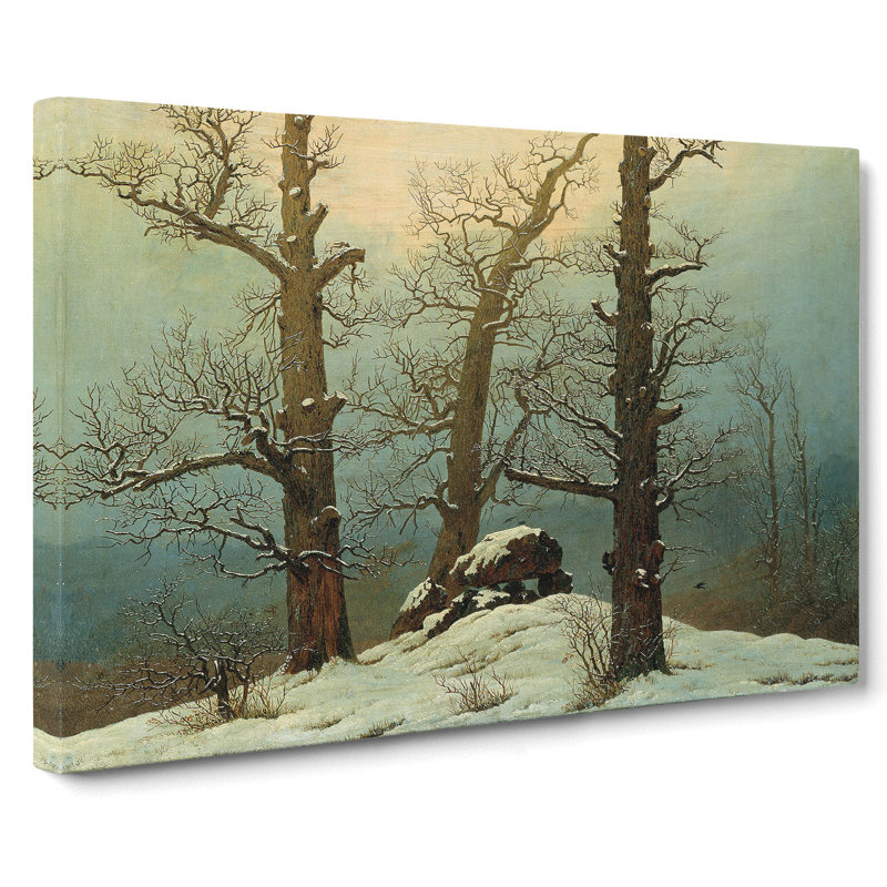 Cairn in Snow by Caspar David Friedrich - Wrapped Canvas, 35cm H x 50cm W x 3cm D