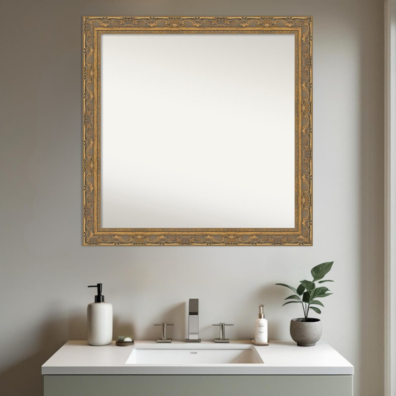 Miroir mural de salle de bain Filigree, Doré, 30,5 po x 30,5 po
