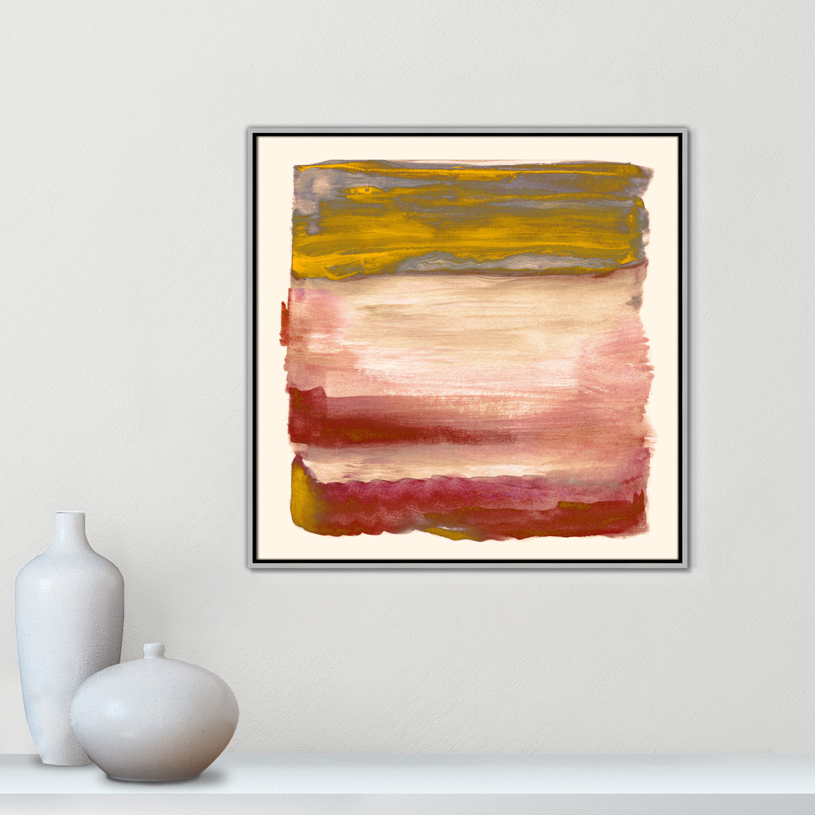 Yellow Sky I Print by Nan, Silver, 31.5" H x 31.5" W