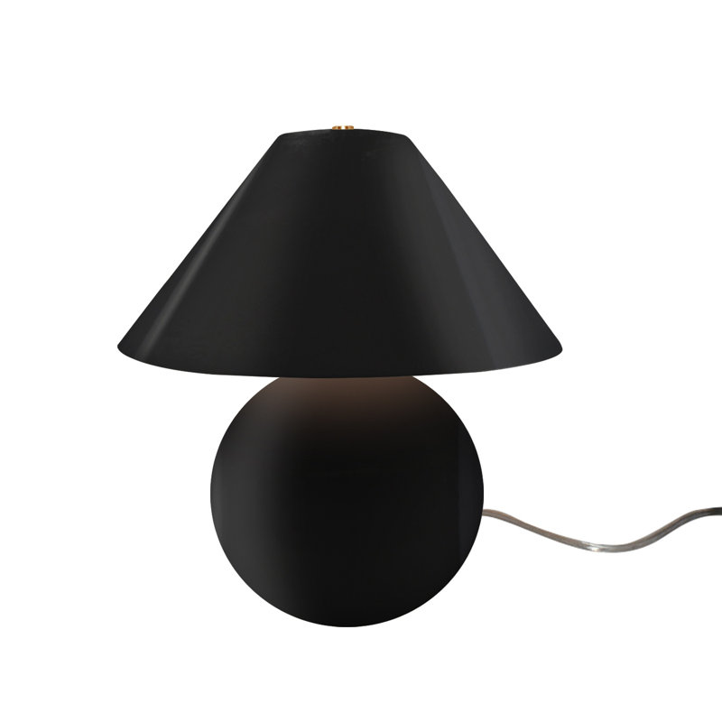 Lampe de table en céramique Caroldine, Lustre noir, 16.75" H x 15" W x 15" D