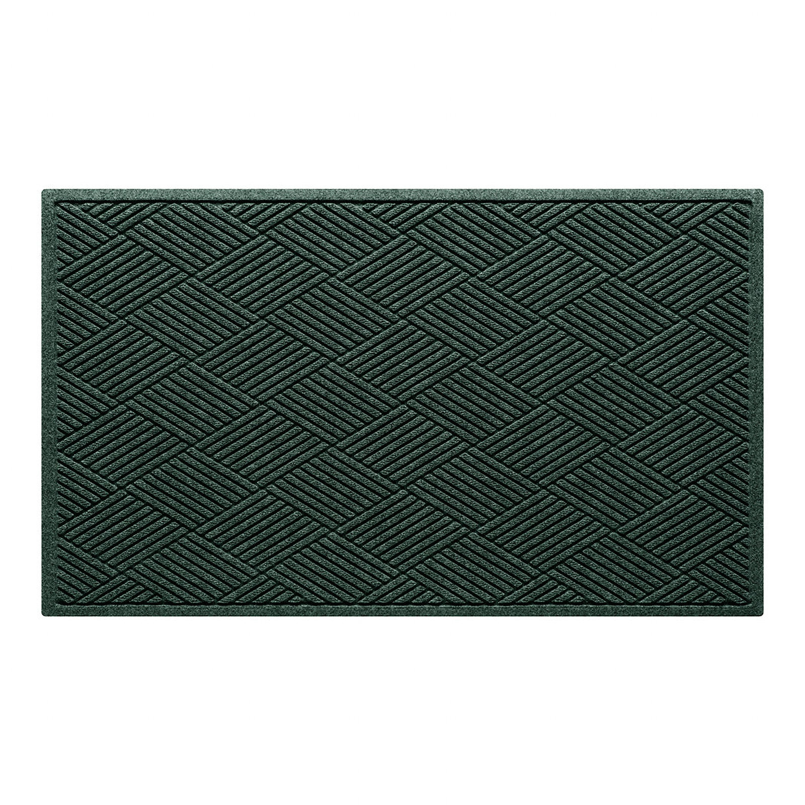 WaterHog Diamonds Non-Slip Doormat, Evergreen, Rectangle 3' x 4'