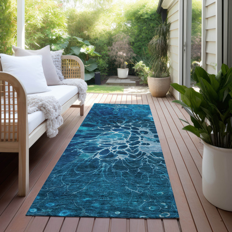 Tapis intérieur / extérieur Kurston avec envers antidérapant, Tapis de couloir 2 pi 3 po x 7 pi 6 po