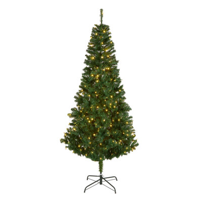 Pre-lit Artificial Linden Spruce Tree