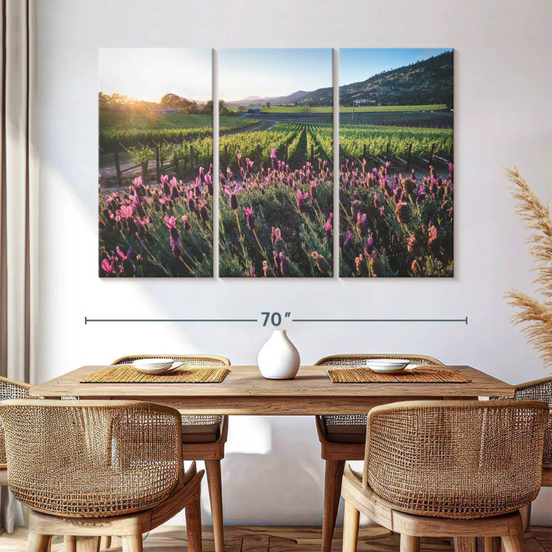 Alvord Napa Valley Grapevines And Flowers, 42" H x 65" W