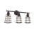 3 light brown finish bathroom wall sconce
