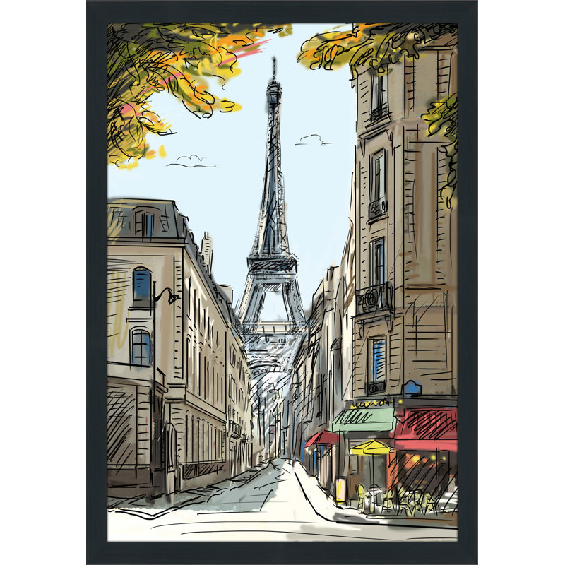 "Paris in the Evening", impression encadrée, H 39,5 po x l 27,5 po x P 0,75 po