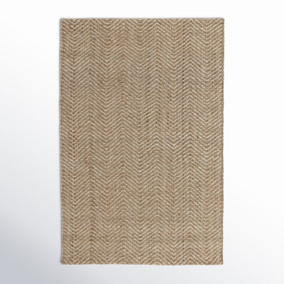 Chevron Handmade Hand Braided Jute Beige Area Rug