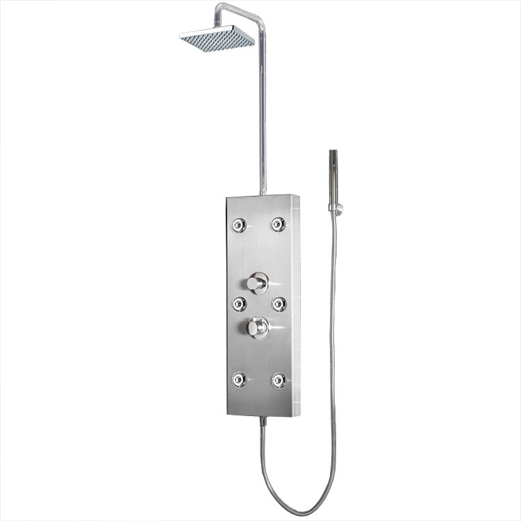 Inverseur de panneau de douche en acier inoxydable 72 po/thermostatique