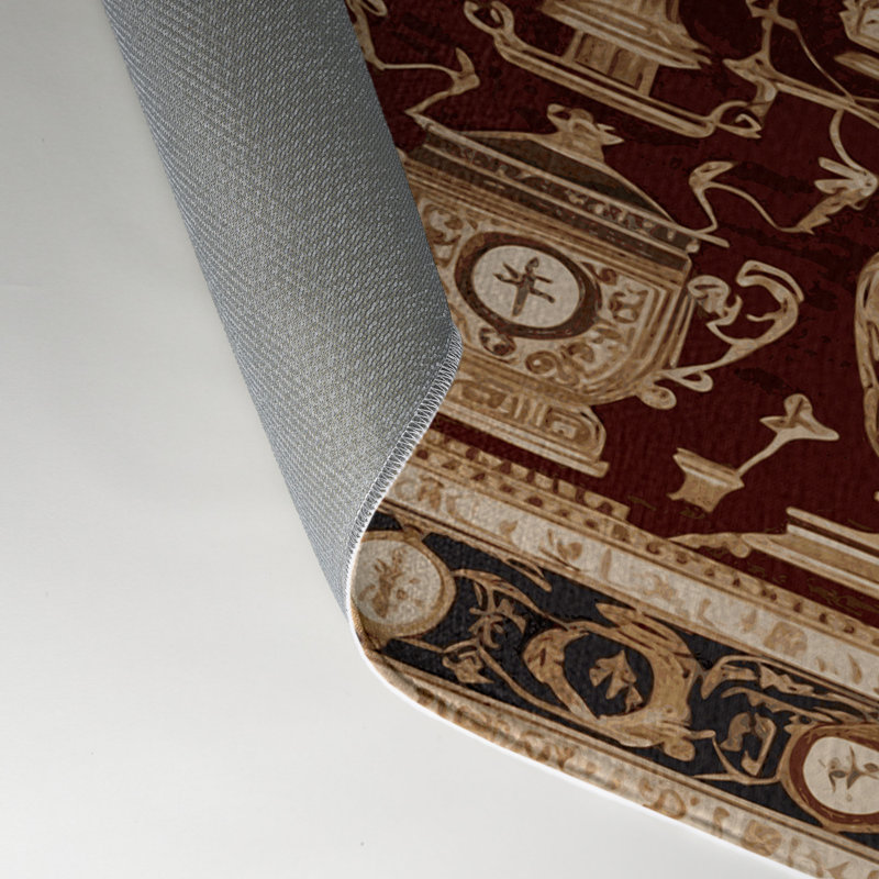 Tapis d'intérieur et d'extérieur brun français, Rectangle 9 pi x 12 pi