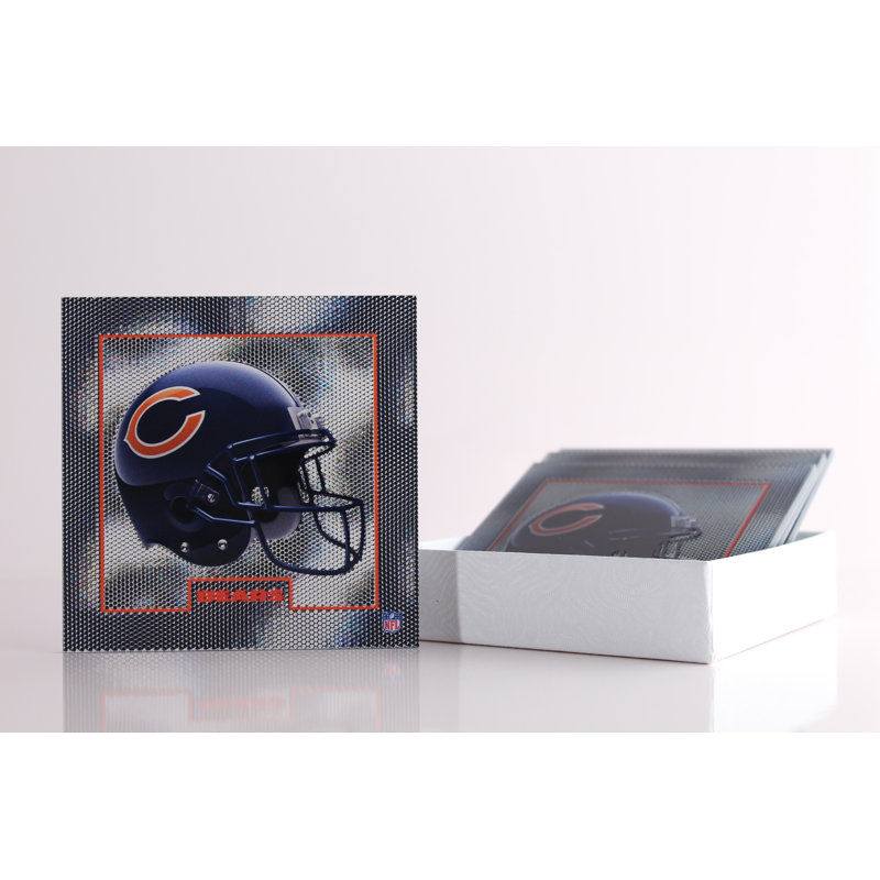 Sous-verre à motif holographique Chicago Bears