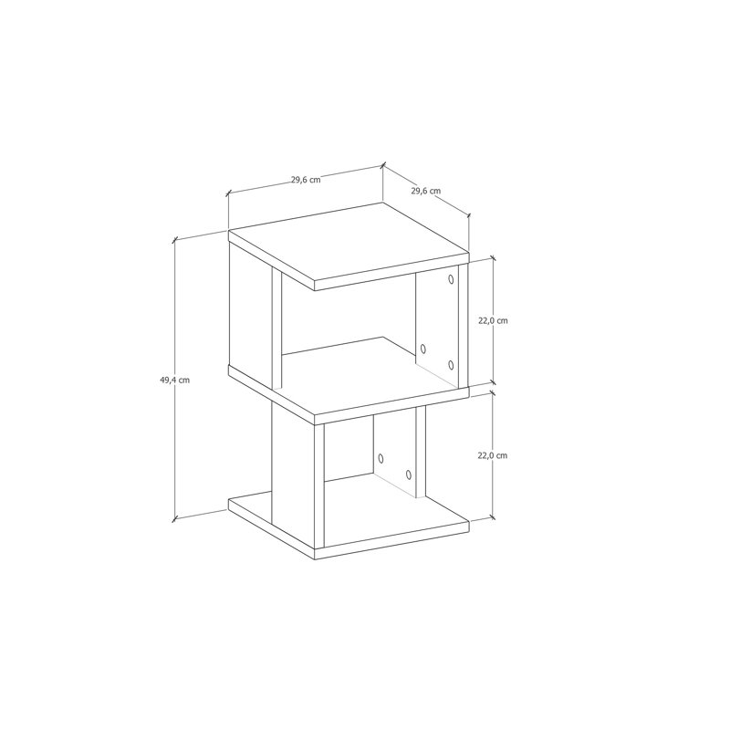 Sohi 29.6cm W Manufactured Wood Bedside Table, White